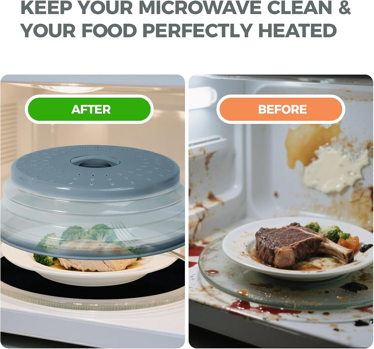 Microwave Splatter Cover & Silicone Mat, 10inch