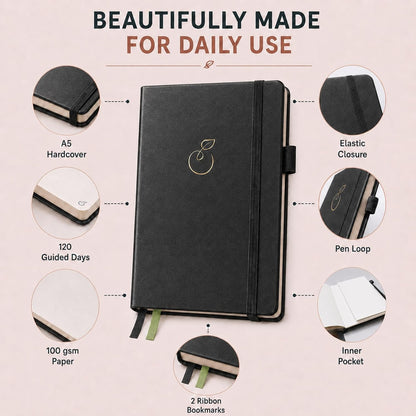 Life & Apples Daily Journal for Women, Guided with Prompts, Lavender