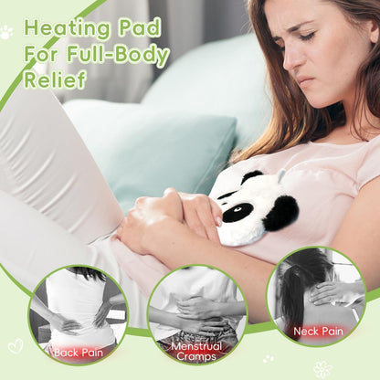 my novel things Microwave Heating Pad with Heated Eye Mask Compress Moist for Relieve Fatigue Period Cramps Uscented Microwavable Heating Pad Cute Bear for Women Birthday Christmas Gifts