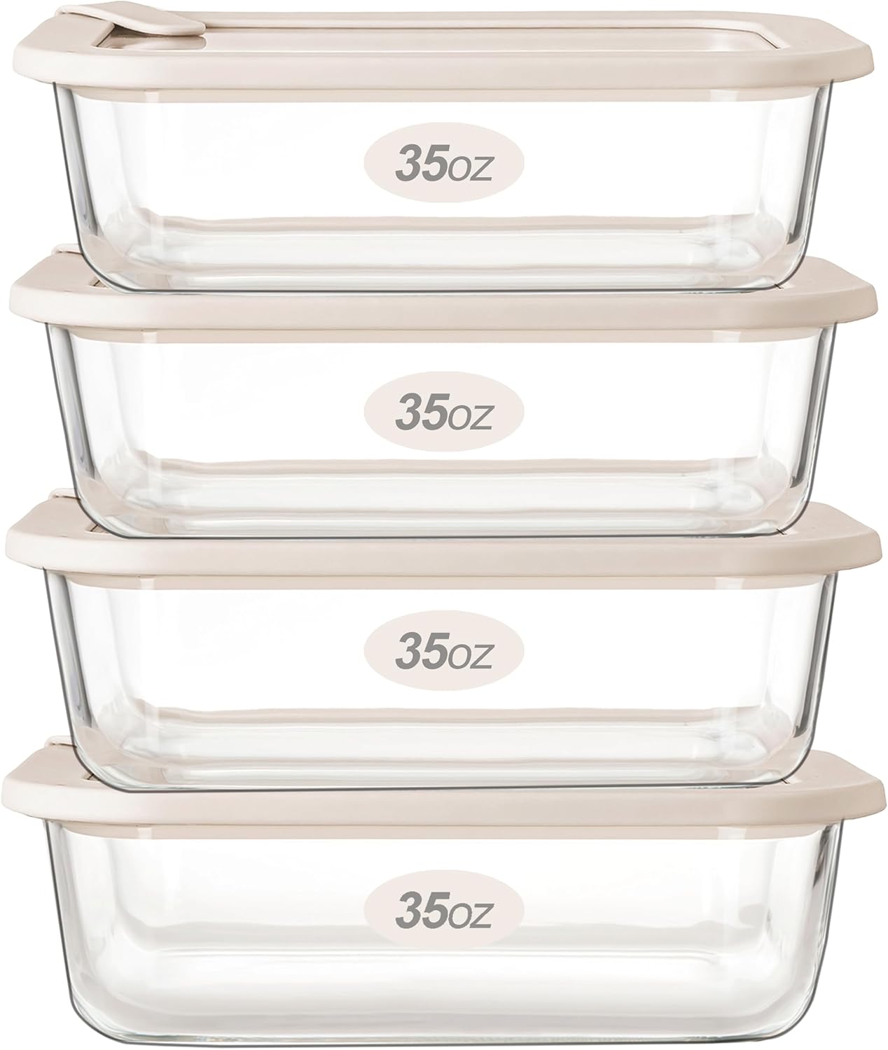 Glass Food Storage Containers with Glass Lids, Microwave Safe Food Container Set, Aitight Meal Prep Container Set, BPA Free, 2 extra Colanders, LeakProof, 2 Pack of 60oz