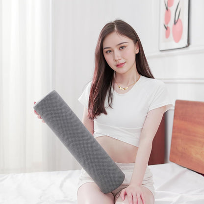 2 Pack Round Massage Table Bolster Pillow Pad, Bolster Pillow, Round Pillows, Suitable for Earthlite Massage Table (Grey, 4.7''x19.6'')