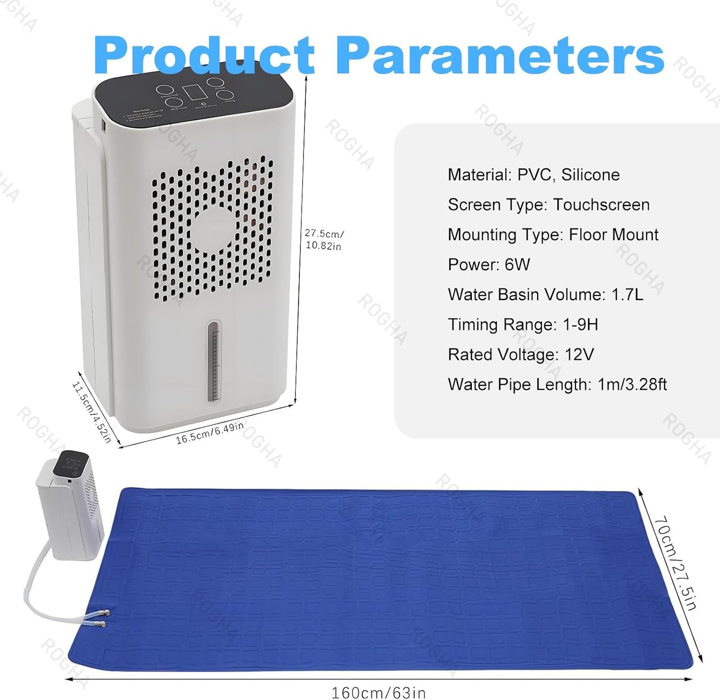 Home Water-Cooled Bed System,12V Cooling Bed System with LCD Display&Air Purification Function,for Hot Sleeper and Night Sweat