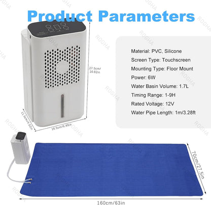 Home Water-Cooled Bed System,12V Cooling Bed System with LCD Display&Air Purification Function,for Hot Sleeper and Night Sweat