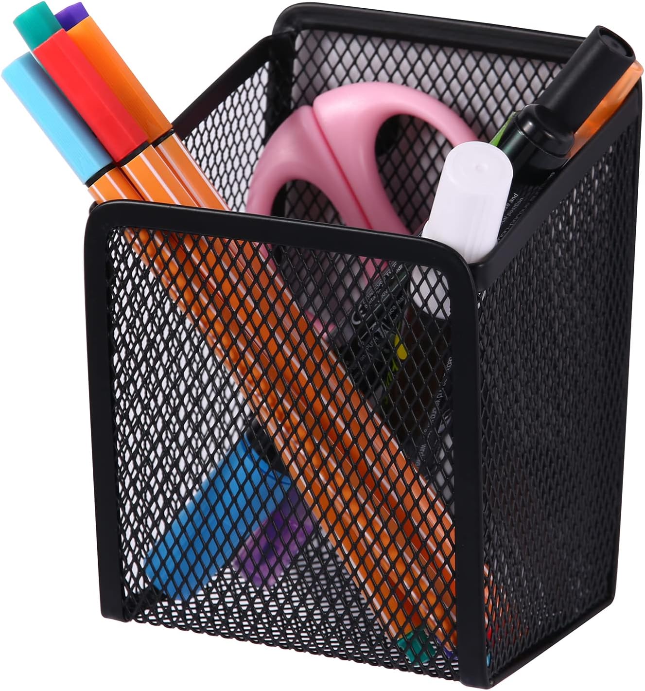 Magnetic Pencil Holder,Mesh Stainless Steel Pen Basket, Metal Writing Utensil Storage Organizer for Whiteboard,Blackboard,Kitchen, Locker, Home, or Office | Metal Writing Utensil Storage Organizer for Whiteboard,Blackboard,Kitchen, Locker, Home, or Office