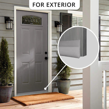 2PACK Door Draft Stopper, Strong Adhesive Door Sweep for Exterior and Interior Doors, Dustproof and Soundproof, 2" W x 39" L (White)