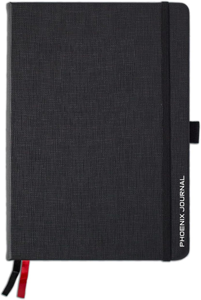 The Phoenix Journal - Quarterly Goal Planner, Daily Planner Journal & Organizer for Goal Setting, Productivity & Focus - Undated 12 Week Planner, Weekly & Monthly Planning, Habit Tracking - Hardcover - Black