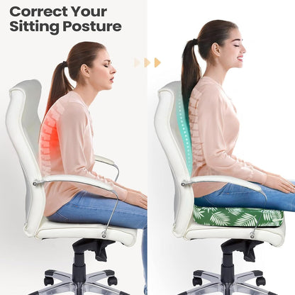 Tailbone Pain Relief Cushion, Memory Foam Seat Cushion for Coccyx Sciatica Pain Pressure Relief Office Desk Chair