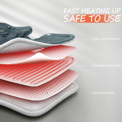 Neck Heating Pad Fathers Day Dad Gifts for Husband, Men, Mom, Wife, Women, 23'' x 17'' Weighted Shoulder Heat Pad for Back Pain Relief, Gifts for Christmas, Birthday, Mothers Day Warm Gifts