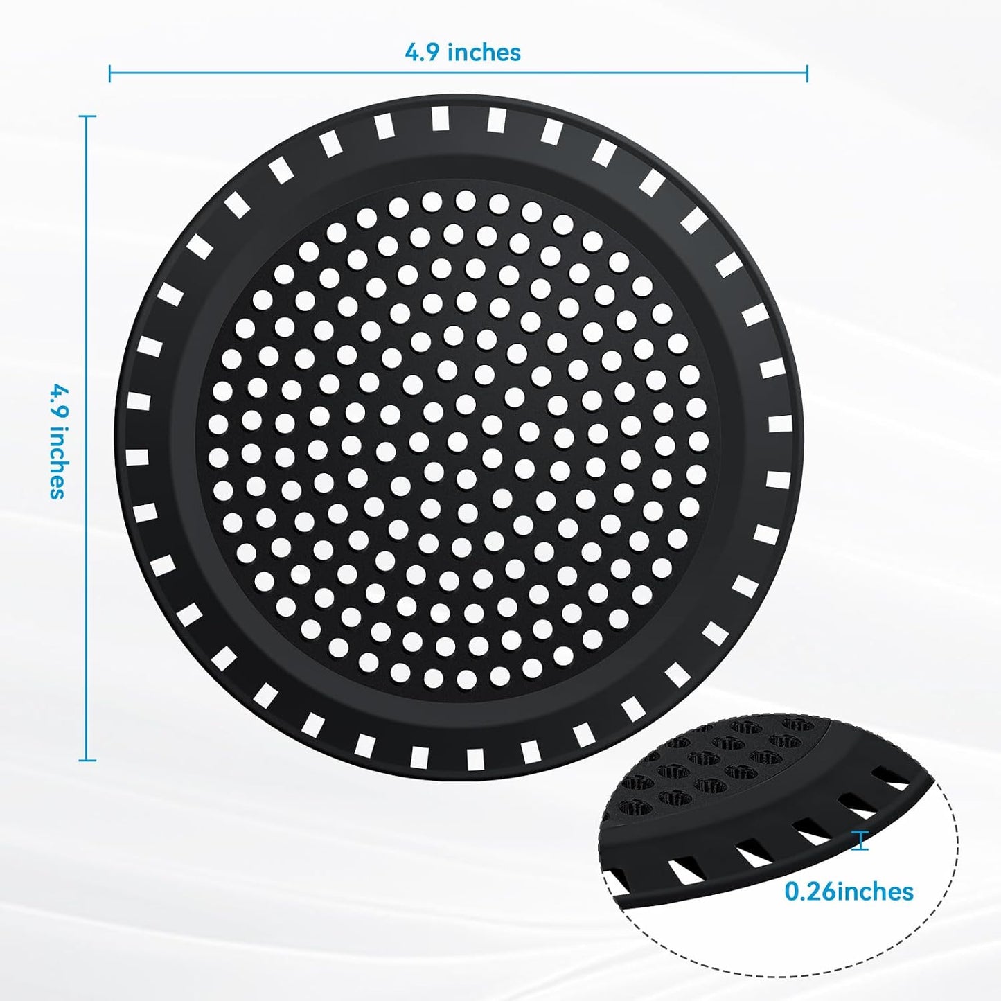 Shower Drain Hair Catcher,Aluvor Shower Drain Cover Bathtub Drain Strainer | Weighted Metal Hair Trap Stopper Sink Protector Filter Bathroom Flat Strainer Stopper (Silver gray)