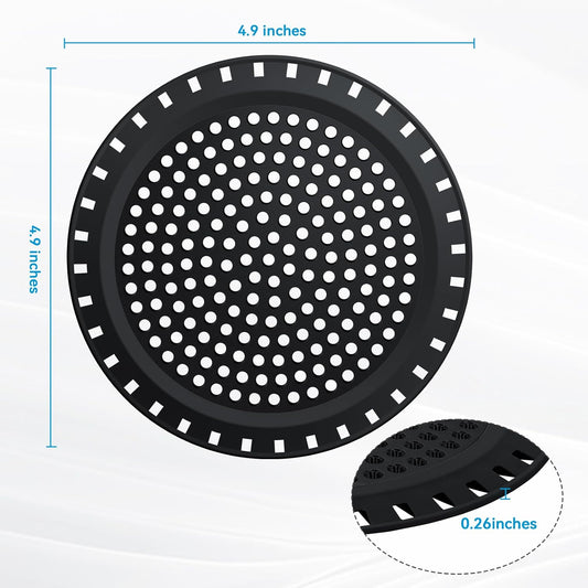 Shower Drain Hair Catcher,Aluvor Shower Drain Cover Bathtub Drain Strainer | Weighted Metal Hair Trap Stopper Sink Protector Filter Bathroom Flat Strainer Stopper (Silver gray)