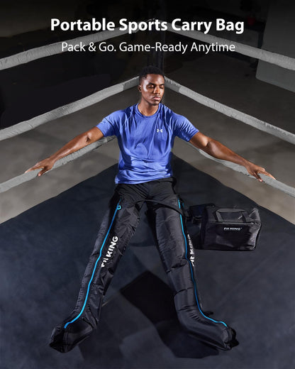 FIT KING Pro Leg Massager Athlete Compression Recovery Boots Cordless M | FSA-HSA, Professional Leg Compression, Air Compression Boots, Fast Recovery & Boost Circulation, Rechargeable, 5-Zone Control