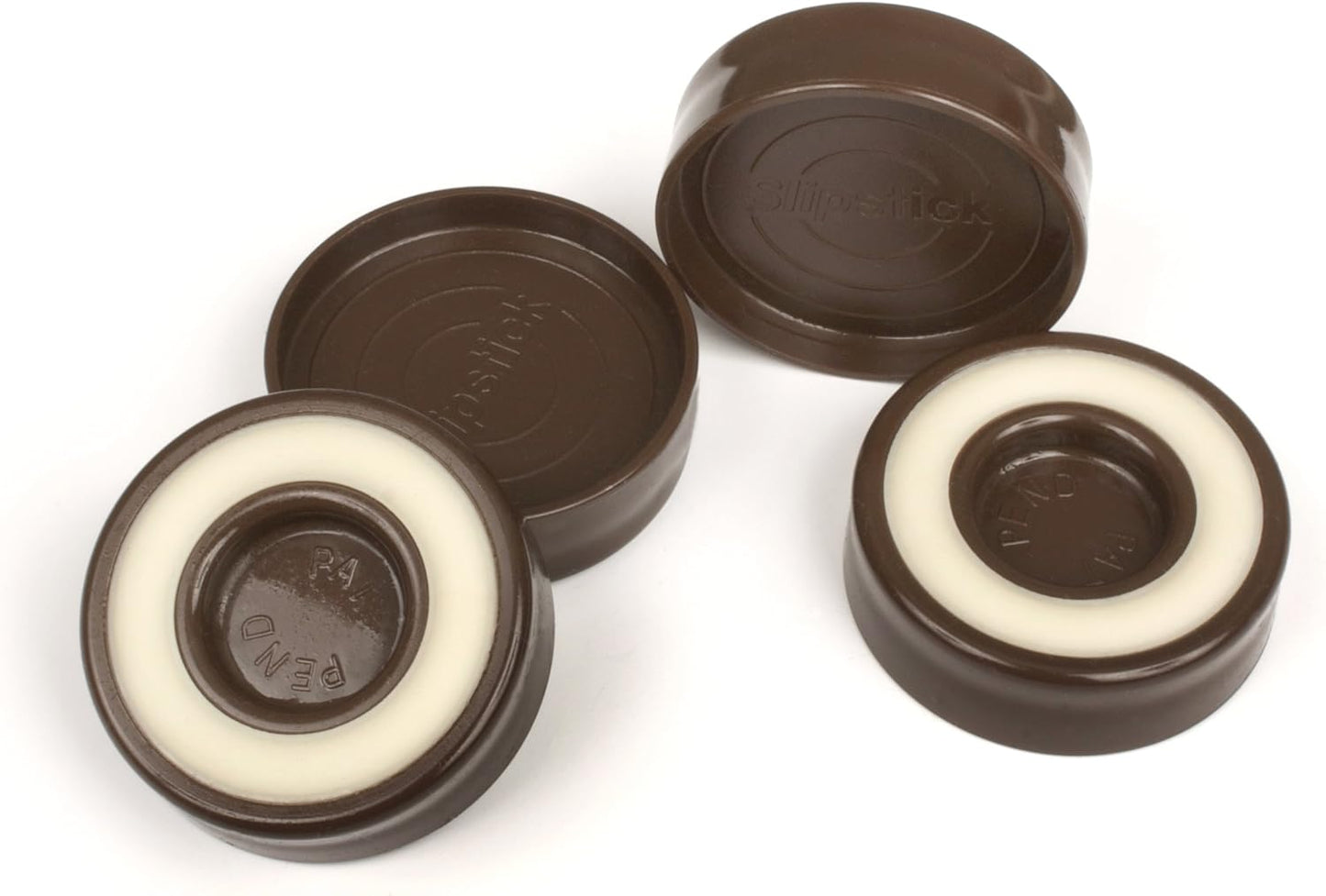 Slipstick CB520 Furniture Caster Cups / Floor Protector Coasters for Furniture Feet (Set of 4 Grippers) 1-3/4 Inch Round - Caramel