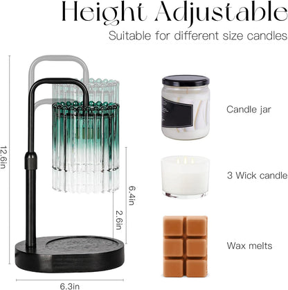 Candeldo Candle Warmer Lamp with Timer: Black Wax Melt Warmer