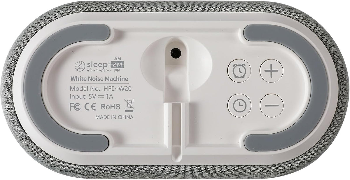 Sleep ZM White Noise Machine with 29 Sounds + 16 Colors Digital Alarm Clock & Amber Night Light for Blue Light Blocking, Gentle Wake Alarm, Sleep Timer & Memory Function for Adults & Kids