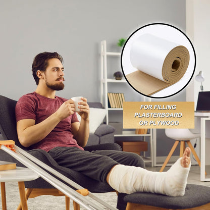 Jecery Adhesive Felt Roll, 1/4" X 6" X 1.25 Yard, Beige | Self-adhesive Padding for Foot Support, Pressure Relief, Furniture Protection, Splint Lining Cushion