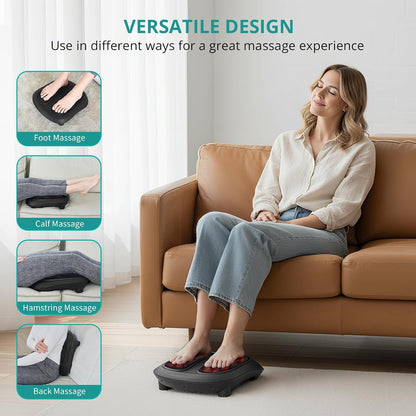 Nekteck Foot Massager with Heat, HSA Eligible FSA Massage Tools Gifts | Shiatsu Heated Electric Kneading Foot Massager Machine for Plantar Fasciitis, Built-in Infrared Heat Function and Power Cord