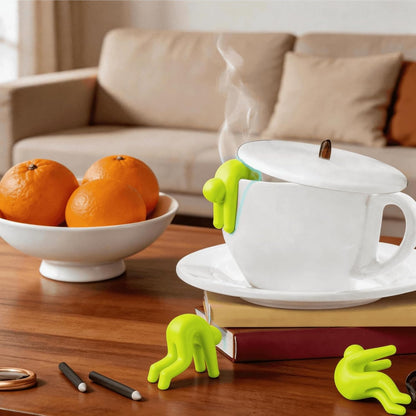 Pot Lid Lifter Fun and Useful Kitchen Gadgets Little Guy Pot Lid Holder Overflow Stopper Little Guy Pot Watcher (Green)