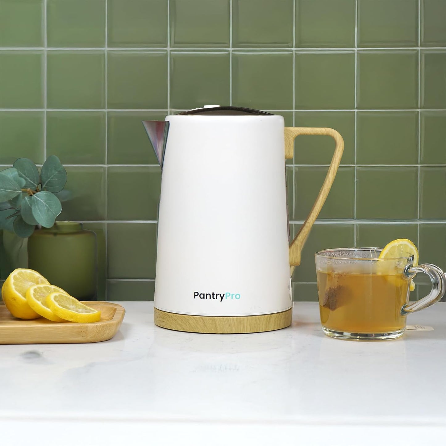 1.0L 1500W Gooseneck Electric Kettle - Stainless Steel Interior - Rapid-Boil - Auto Shut-Off, Boil-Dry Protection, Temperature Control, LED Indicator - Black by The Display Guys