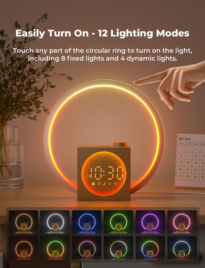 LIORQUE Wake Up Light Sunrise Alarm Clock for Bedrooms with Touch Control
