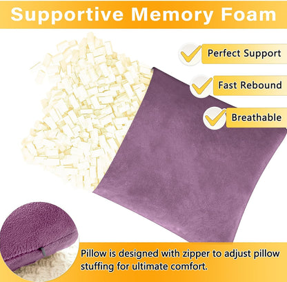 1 MIDDLE ONE 2 Pack Small Pillow, Memory Foam Mini Pillow 11 X 7 Inches for Travel, Sleeping, Nap and Neck, Knee, Lumbar Support, Tiny Cushion for Pet, Dogs (Grey)