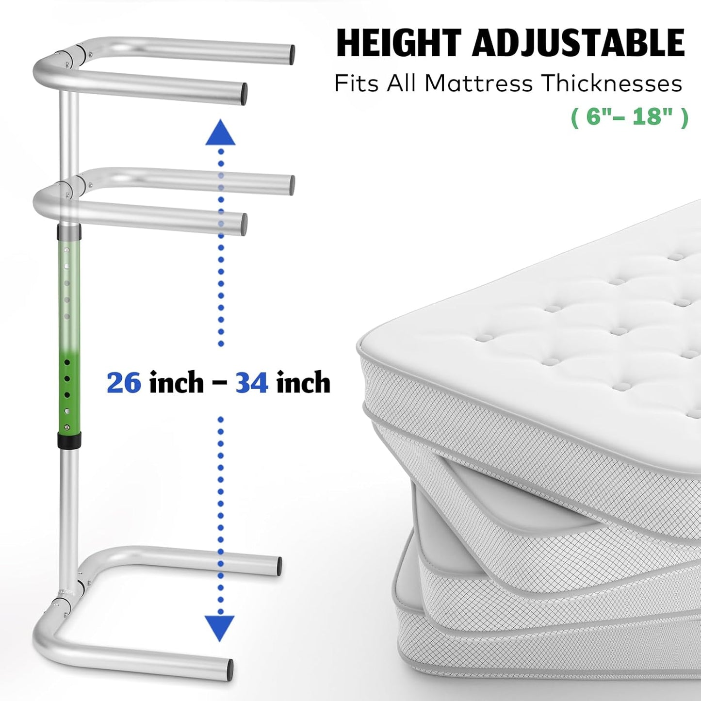 Foldable Blanket Lifter for Foot of Bed Bed Cradel for Feed Sheet Riser Includes 4 Clips | Folds Totally Flat for Effortless Storage,Heigh Adjustable,Aluminum Made