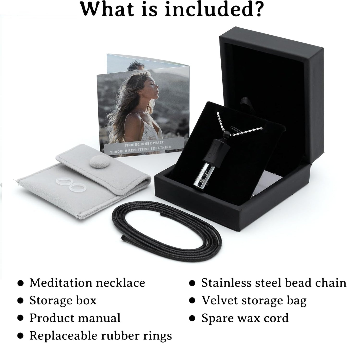 Stress Relief Gift for Men, WomenAnxiety Necklace 528 Hz Breathing Meditation Whistle Mindfulness Device for Stress Relief Calm Meditation Adjusting Breathing Anxiety Relief Necklace