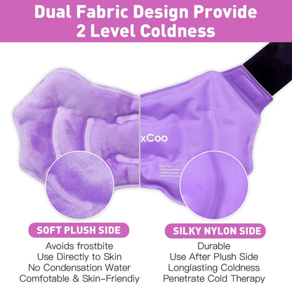 RelaxCoo Ankle Ice Pack Wrap for Swelling, Reusable Gel Ice Pack for Ankle Injuries, Cold Compress Therapy for Foot Pain Relief, Achilles Tendonitis, Plantar Fasciitis, Sprains