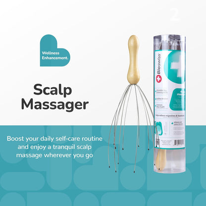 BioSwiss 2-Pack Handheld Full Body Massager, 4-Leg Pressure Point Tool for Back, Neck, and Shoulder, Includes 1 Large and 1 Small