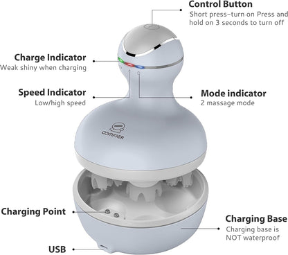 COMFIER Scalp Massager for Hair Growth, Electric Head Massager, Tangle-Free