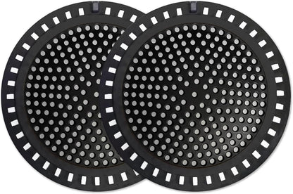 Seatery 2PCS Shower Drain Hair Catcher, Shower Drain Strainer, Stainless Steel with Silicone Edging, 4.75 Inch Diameter