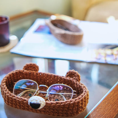 HandMade Premium Bear Crochet Glasses Holder