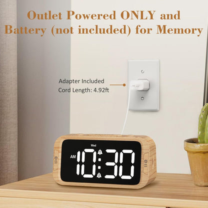 Odokee Digital Dual Alarm Clock for Bedroom with 0-100% Dimmable Display | Easy to Set Alarm Clock with Weekday/Weekend Mode - Loud Alarm for Heavy Sleepers with 5 Sounds Adjustable Volume - Blue