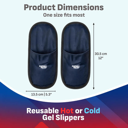 Rapid Relief Foot Ice Pack Slippers, 1 Pair for Feet & Toe Pain Relief