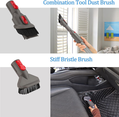 Dryer Vent Lint Vacuum Atttachments and Crevice Tool for Dyson | Gen 5 V15 V15s V12 V11 V10 V9 V8 V7 Detect Outsize Slim Absolute Cyclone Vacuum Dryer Lint Flexible Remove Tool Cleaner Kit