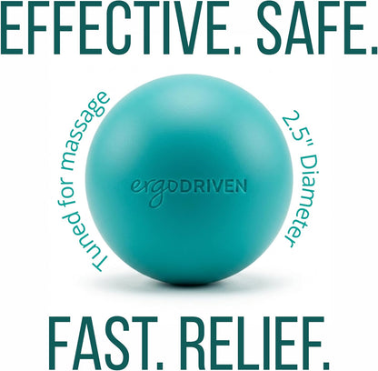 Massage Ball for Myofascial Release, Pure Silicone, Designed for Massage (NOT Lacrosse), Completely Free of BPA/Latex/Rubber/PFAS, for Trigger Point Therapy, Ideal Firmness and Traction