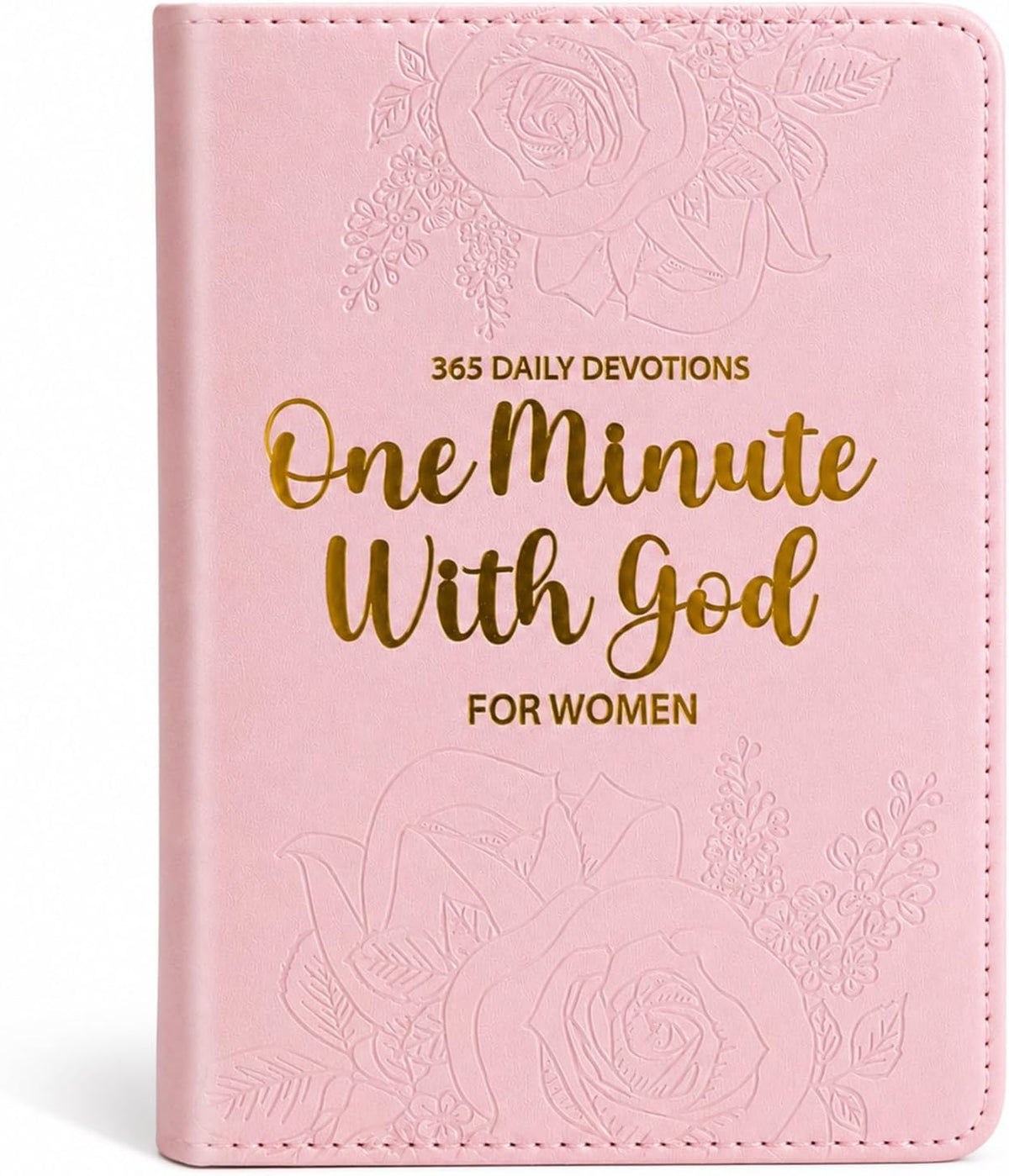 One Minute With God for Women, One Minute Daily Devotional Prayers & Reflections, Christian Prayer Journal with 365 Bible Verses, Pink Hardcover Gift for Mom, Wife, Daughter