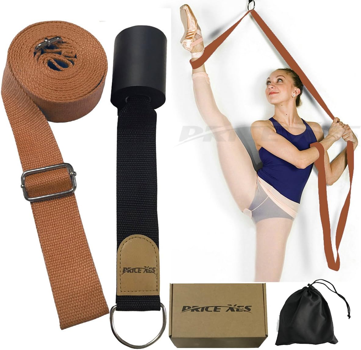 Adjustable Leg Stretcher Lengthen Ballet Stretch Band - Easy Install on Door Flexibility Stretching Leg Strap Great Cheer Dance Gymnastics Trainer Stretching Equipment Taekwondo Training
