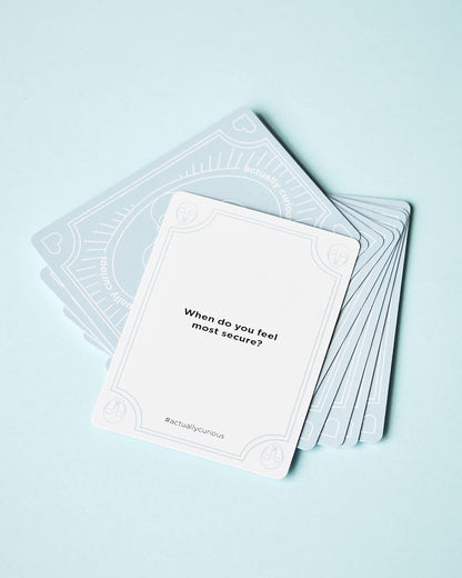 Actually Curious The Original Curiosity Edition - Team Building Games for Work, Activities for Teens, Family Game Night, Conversations with Friends, Couples Gifts - 52 Deep Conversation Cards