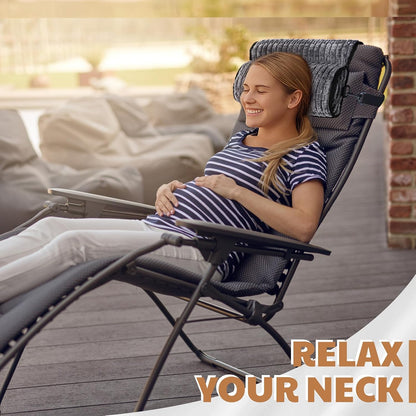 Chunful Headrest Recliner Memory Pillow Adjustable Support Cushions with Belt and Zipper for Neck Head Pain Relief Suitable for Sofas Recliners Office or Massage Chairs