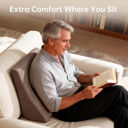 Vekkia Lumbar Support Pillow for Sofa(Brown)
