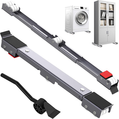 Appliance Roller Heavy Duty Extendable Furniture Slider Stand up to 1300LBS | Appliance Sliders With Anti-Slip With Lifter Lever Tool Easily Move Washer Dryer Machines Refrigerators Base Stand