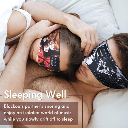 LC-dolida Sleep Headphones Headband Bluetooth 5.4, Sports Headband Earphones Wireless with Speaker Microphone USB C for Women Sleeping Gift Workout Jogging Yoga Insomnia Travel Meditation, Butterfly