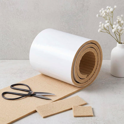 Jecery Adhesive Felt Roll, 1/4" X 6" X 1.25 Yard, Beige | Self-adhesive Padding for Foot Support, Pressure Relief, Furniture Protection, Splint Lining Cushion