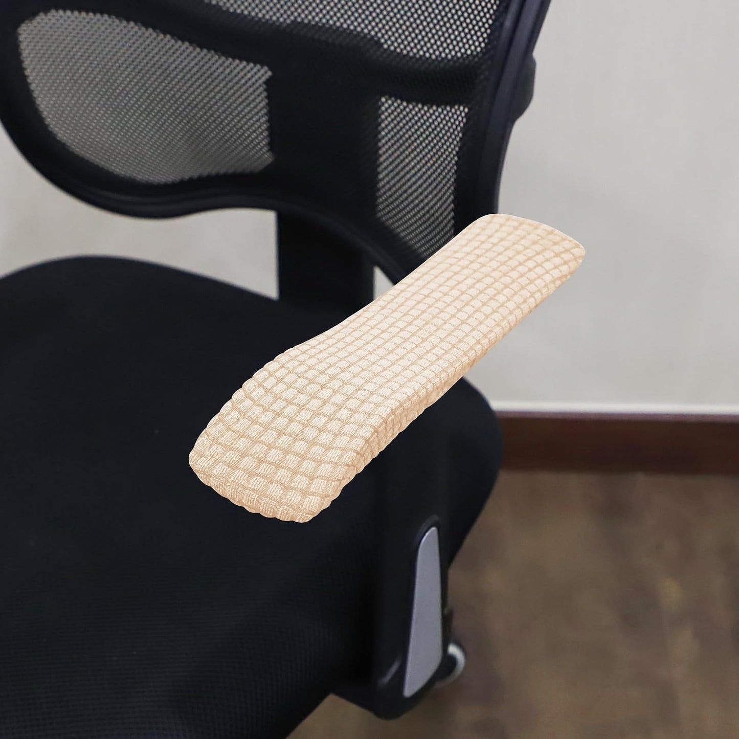 FORCHEER Office Chair Armrest Cover with Zipper 15inch Stretchable Water Resistant Computer Office Chair Arm Rest Slipcover for Desk Chairs Arm 2Pack-Army Green