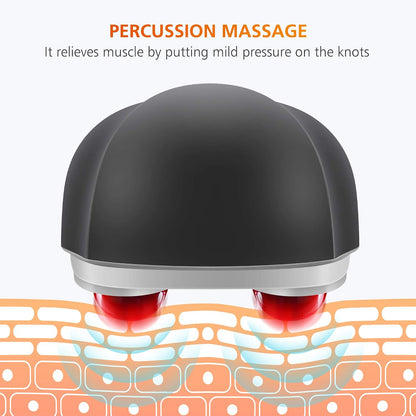 Snailax Cordless Handheld Back Massager with Heat, Percussion, Rechargeable