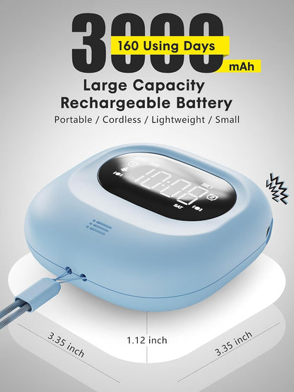 Vibrating Alarm Clock Bed Shaker Travel Clock, Rechargeable 3000mAh Battery