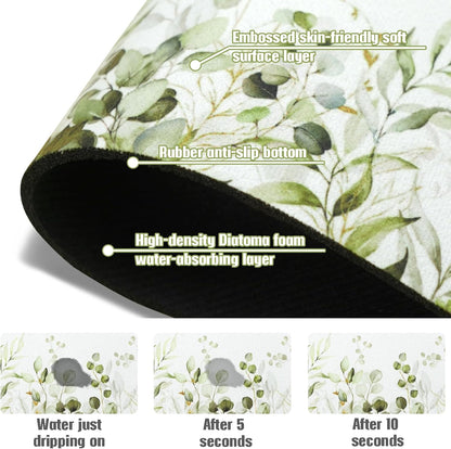 Sink Faucet Absorbing Mat, 2 Pack Drying Mat Around Faucet Sink Splash Guard Behind Faucet Sinkmat For Kitchen Bathroom Island Rv 24 * 5.5 Inch (60 * 14 cm)