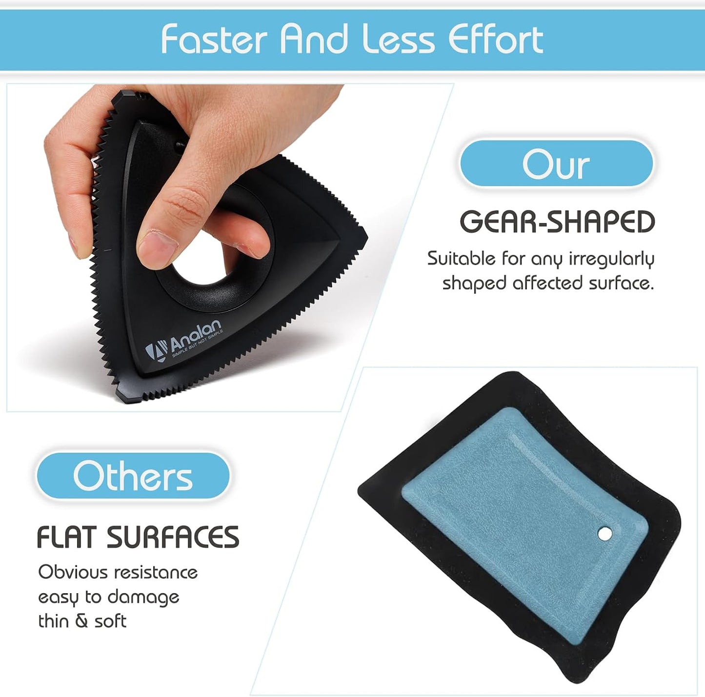 Mini Pet Hair Remover for Car Detailing Dog Hair Tool Brush(Black) | Deep Cleaning, Reusable Rubber, Gentle on Fabrics, Triangle Design For Car Interiors, Couch, Rugs, Carpet, Mats & Furniture