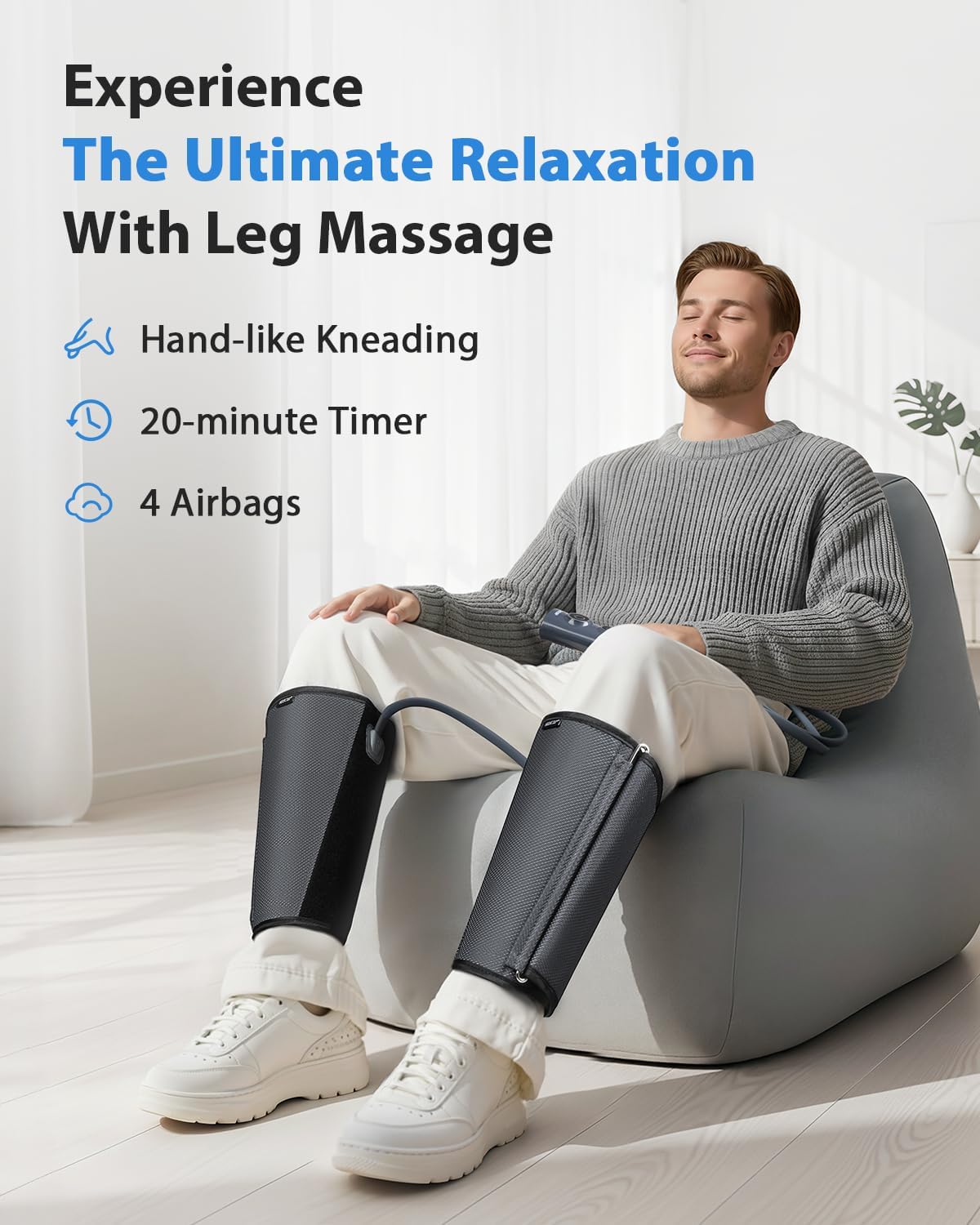 CINCOM Leg Massager for Circulation and Pain Relief FSA - HSA