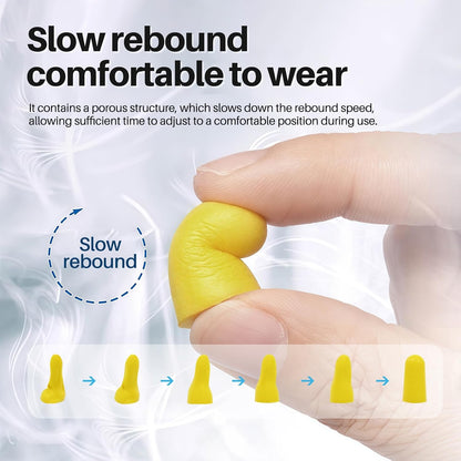 Silicone Corded Ear Plugs, 100 Pairs, SNR 32dB, Orange | Reusable noise reduction earplugs with string. Individually wrapped. For work, construction sites & industrial use.